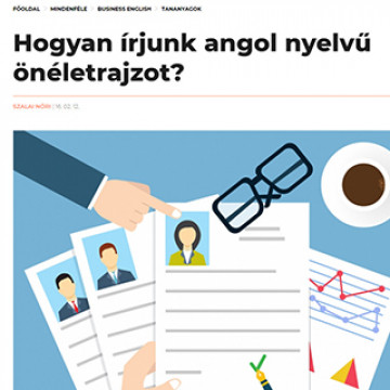 CV / Önéletrajz  - Munkavállalói szókincs fejlesztése 2.